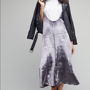 Maeve Silver/Gray Velvet Jumpsuit - Never Worn
